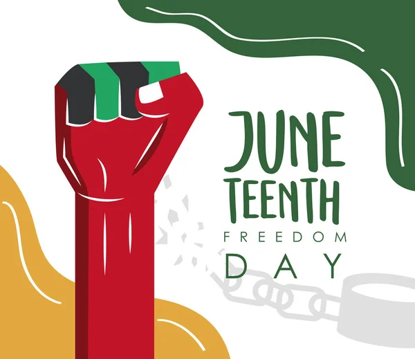 Juneteenth carta giorno di libertà — Vettoriale Stock