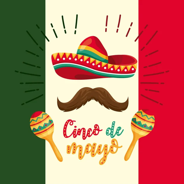 Carta lettering cinco de mayo — Vettoriale Stock