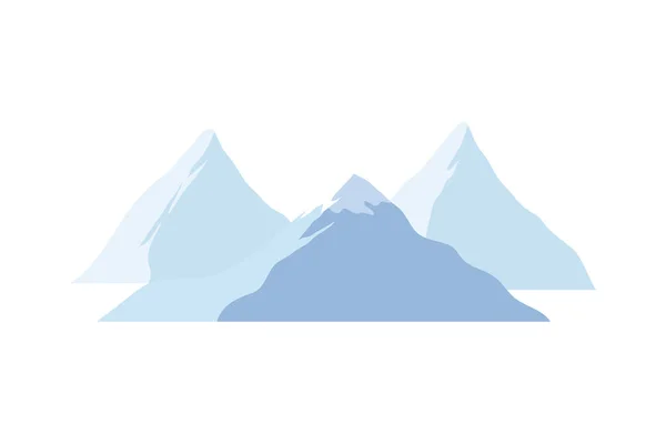 Montañas de nieve paisaje — Vector de stock