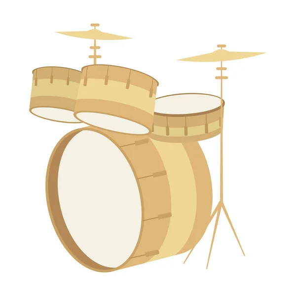 Instrumento musical de batería — Vector de stock