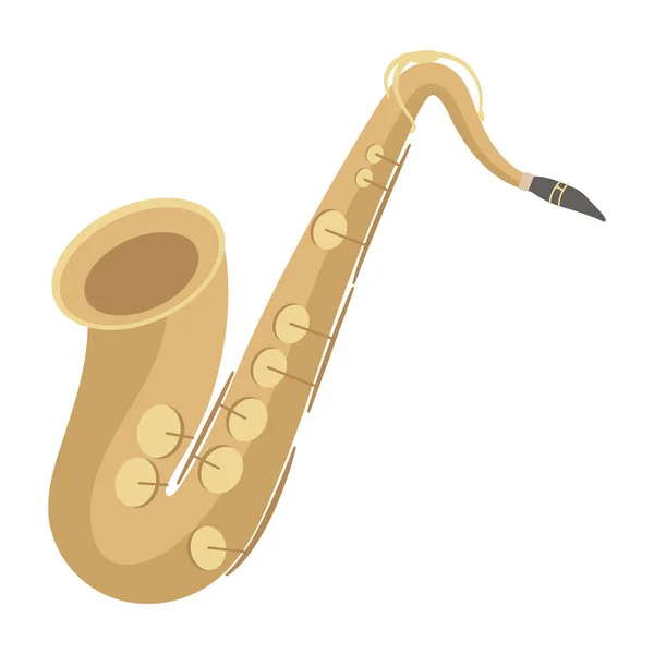 Saxophone musical instrument — Stock Vector