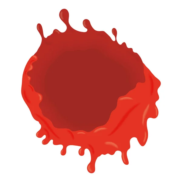 Red juice stain splashing — Stock Vector