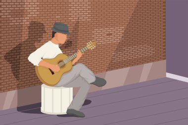 erkek müzisyen gitar çalmak