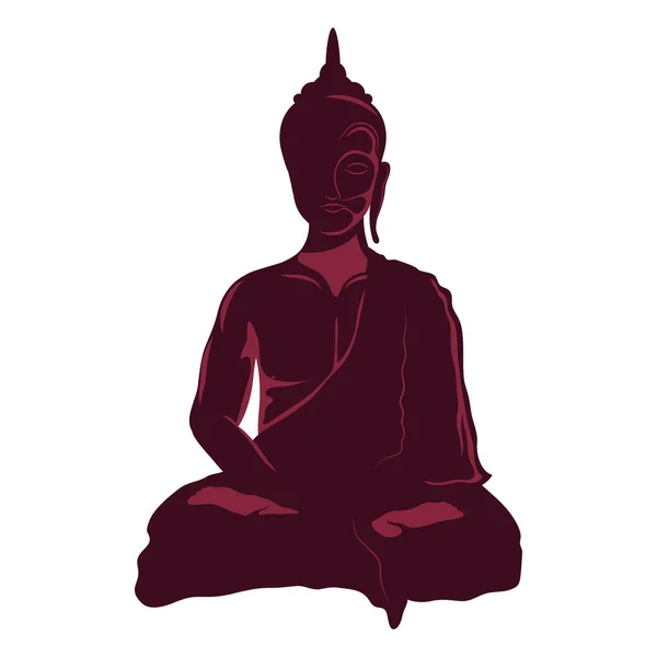 ThThailand buddha silhouette — стоковый вектор