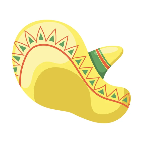 Gele Mexicaanse cultuur hoed — Stockvector