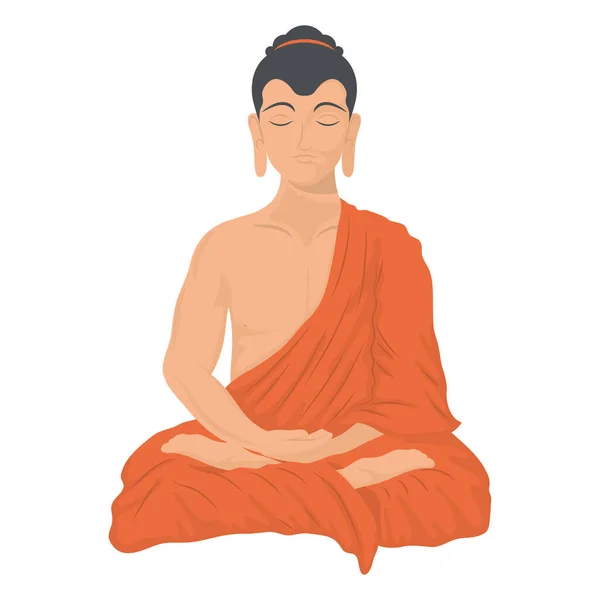 Thailand buddha v lotosové pozici — Stockový vektor