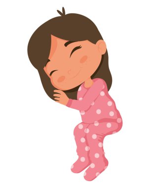 Tatlı küçük kız uyuyor.