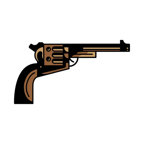 Revolver gun weapon — Stock Vector