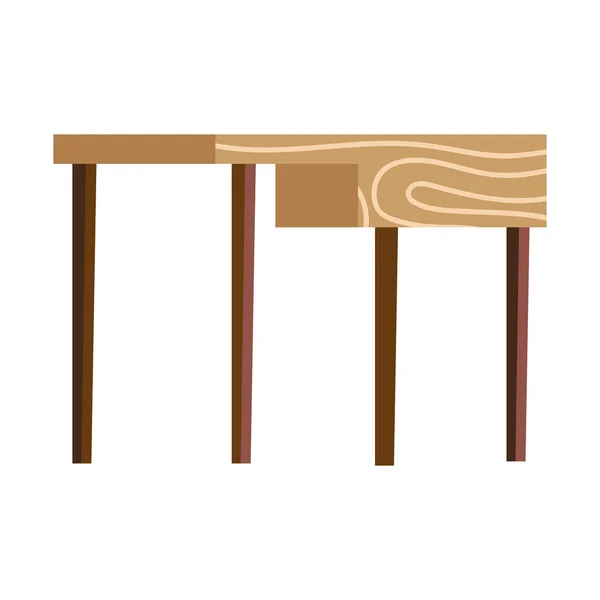 Mesa da escola de madeira — Vetor de Stock