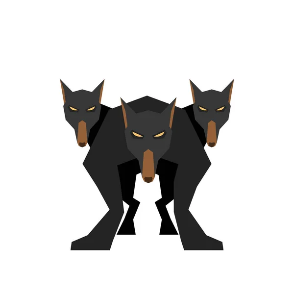 Cerberus fantastisch, magisch wezen — Stockvector