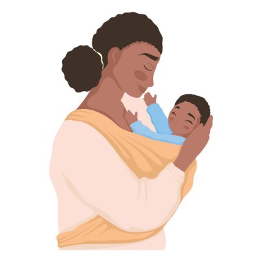 Anne bebeği kaldırıyor.