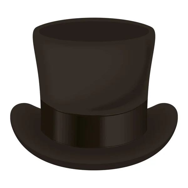 Siyah zarif top şapka aksesuarı — Stok Vektör