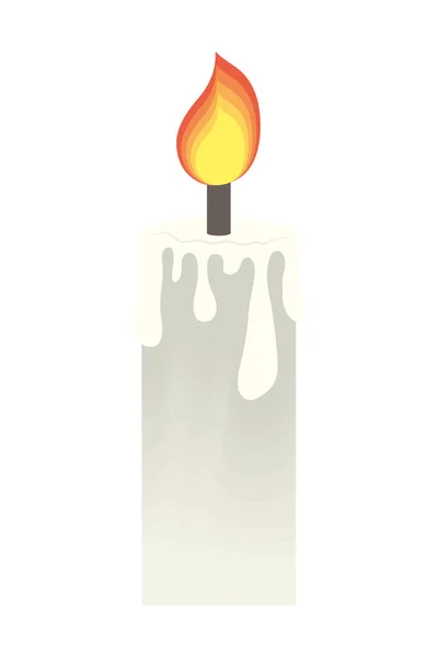 Cera candela in fiamme — Vettoriale Stock