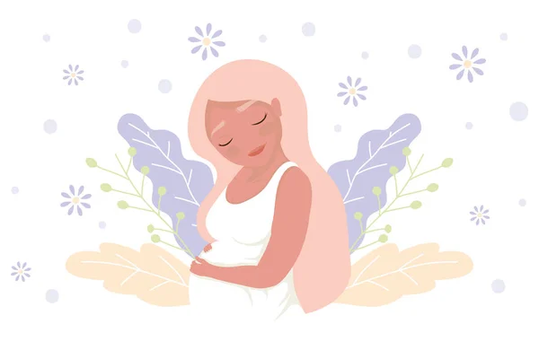 Εγκυμοσύνη ξανθιά μητέρα — Διανυσματικό Αρχείο