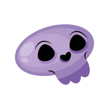 Kafatası beyaz zemin üzerine