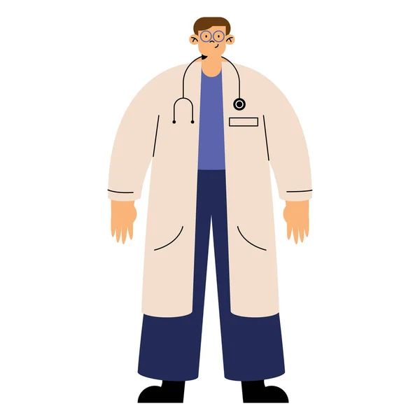 Profession de médecin masculin — Image vectorielle