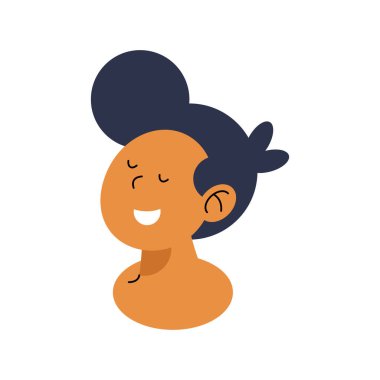 Genç kız gülümsüyor.