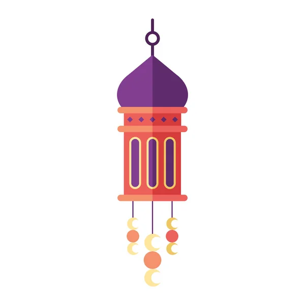 橙色阿拉伯灯笼挂着 — 图库矢量图片
