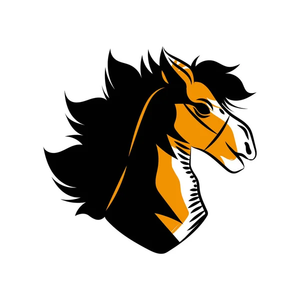 Häst huvud väst djur — Stock vektor