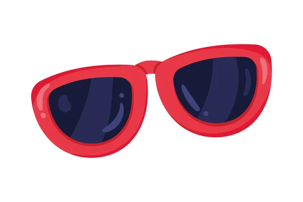 Kırmızı yaz güneş gözlüğü — Stok Vektör
