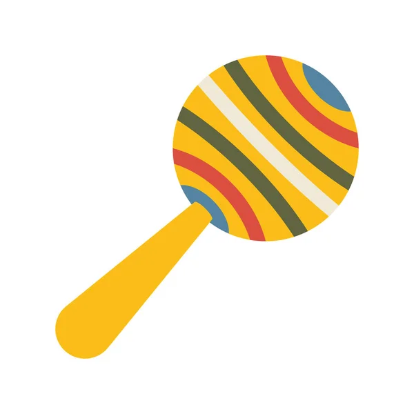 Maraca jaune tropical — Image vectorielle
