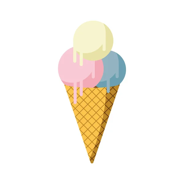Ice cream delicious — Stock Vector