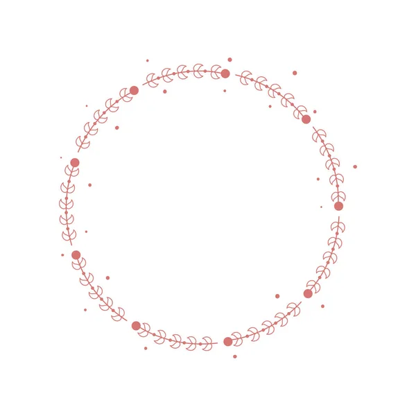 Cadre circulaire rouge — Image vectorielle