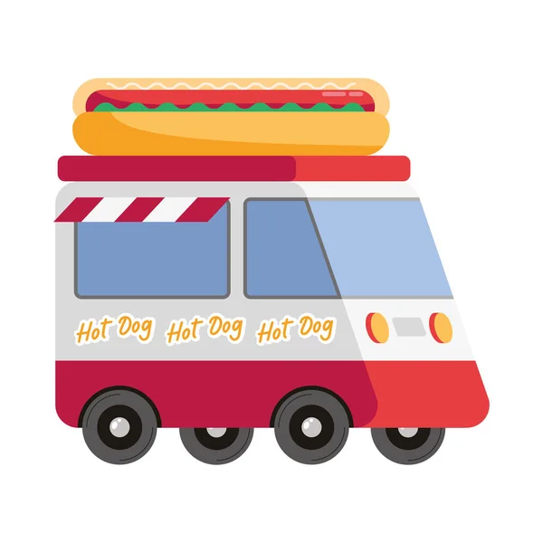 Sandwich fast food vrachtwagen — Stockvector