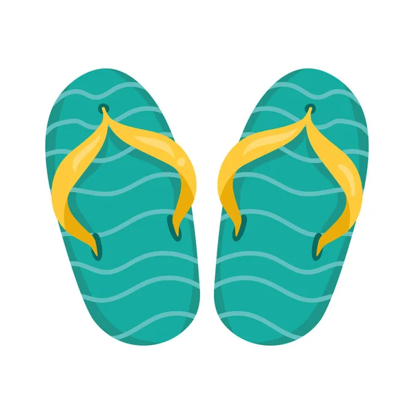 Chanclas verdes de verano — Vector de stock