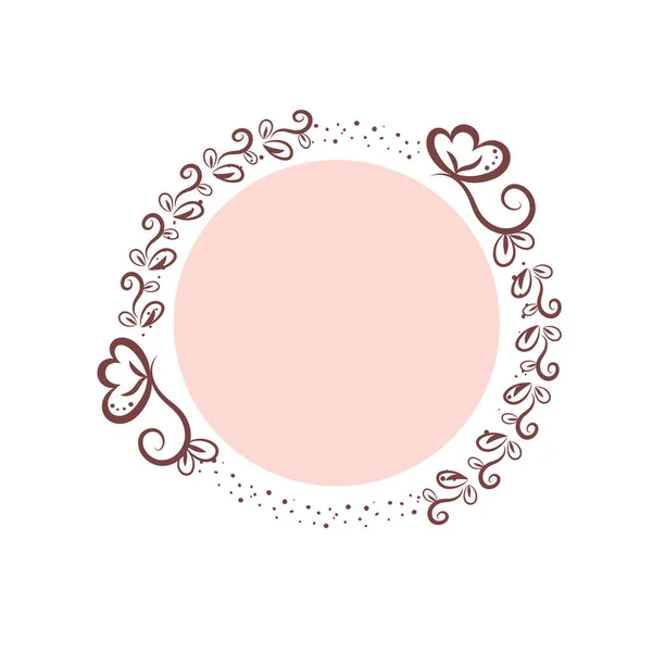 Cadre circulaire de mariage — Image vectorielle