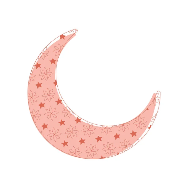 Luna creciente rosa — Archivo Imágenes Vectoriales