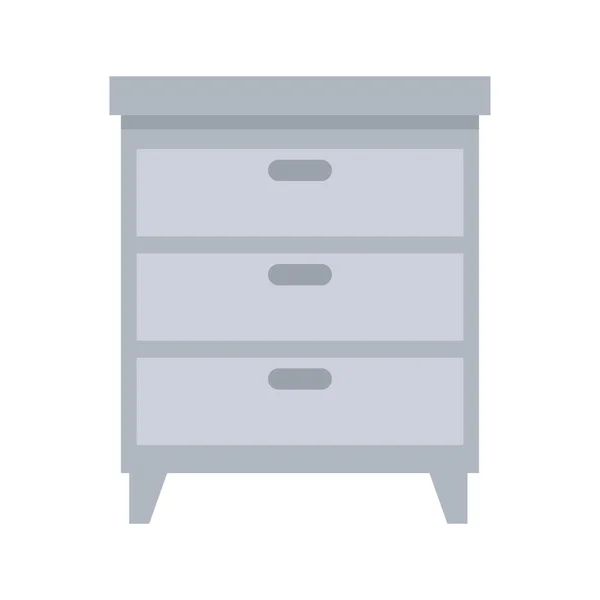 Muebles de cajón gris — Vector de stock