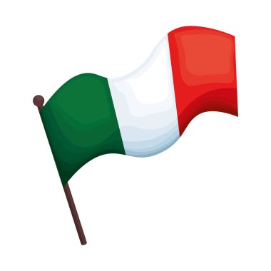 Mexican flag in pole vector Mexican flag in pole vector