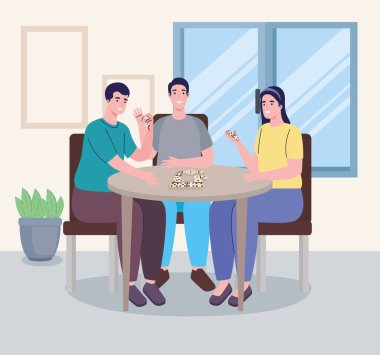 Domino oynayan kişiler