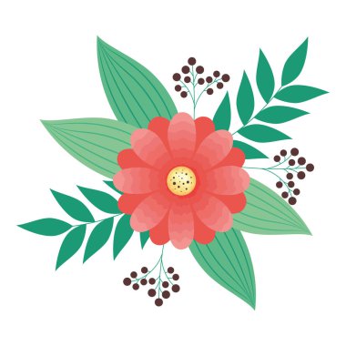 kırmızı çiçek ve yapraklar