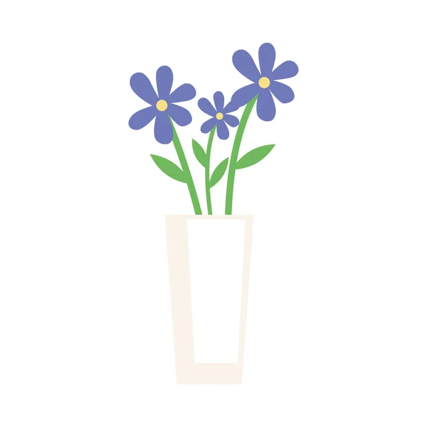 Vase mit lila Blüten — Stockvektor