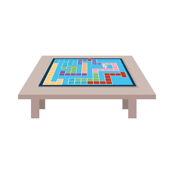 Tablero de parcheesi en la tabla — Vector de stock