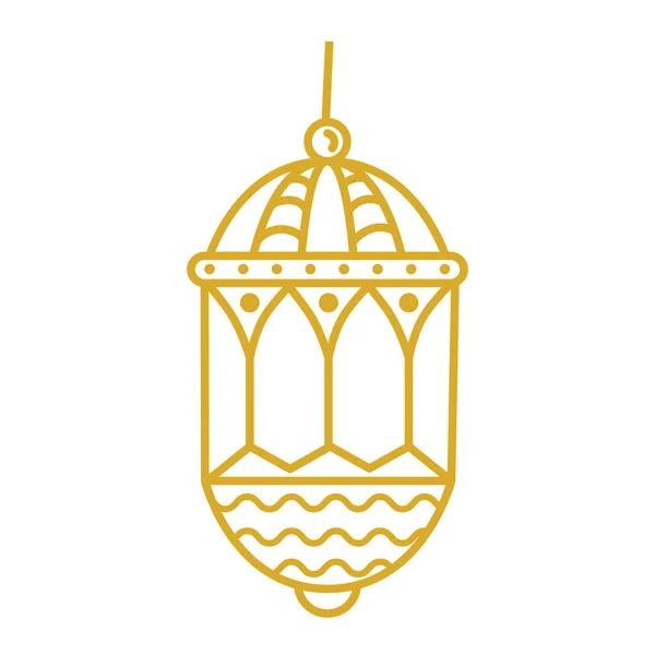 Gyllene arabisk lampa — Stock vektor