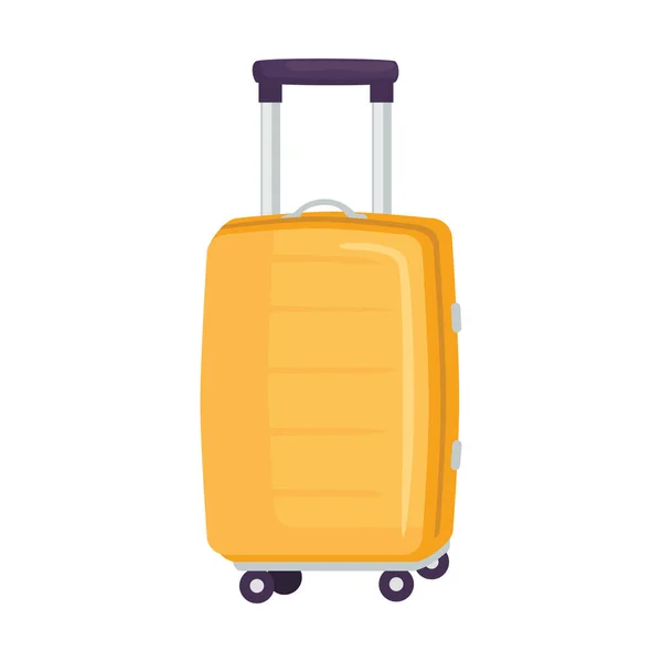 Yellow suitcase travel — Stock Vector