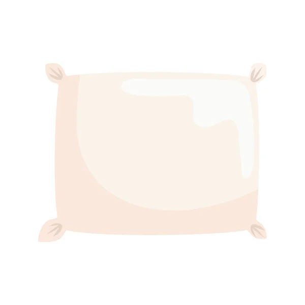 Almohada icono blanco — Vector de stock