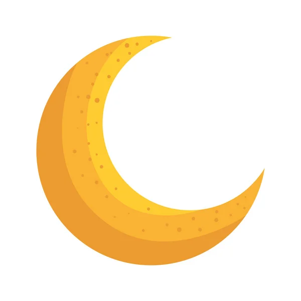 Yellow crescent moon — ストックベクタ