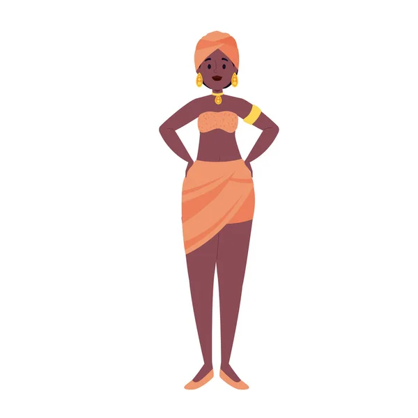 Afrikalı kadın ayakta — Stok Vektör