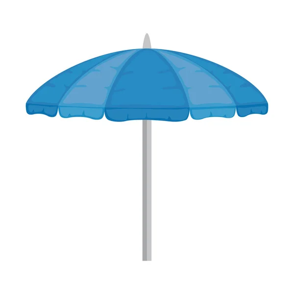 Blue beach umbrella — Stock Vector