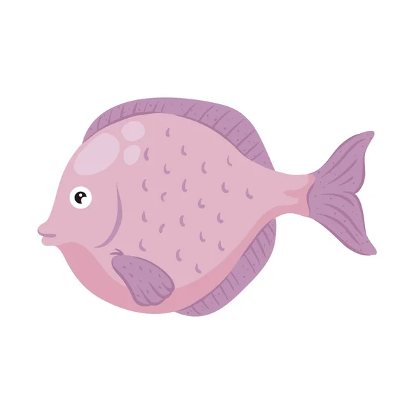 Rózsaszín tengeri hal úszás — Stock Vector