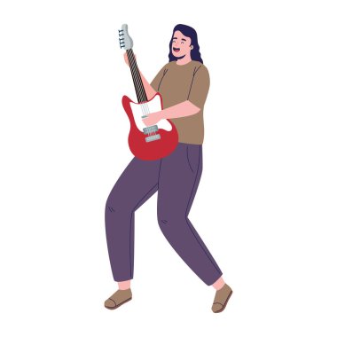 elektro gitar çalmak kadın