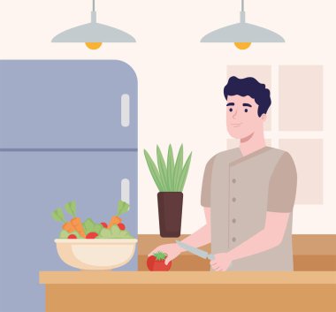 adam salata hazırlık