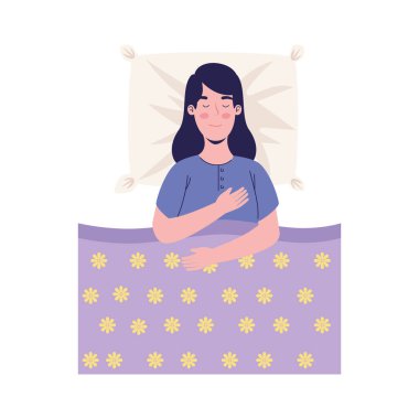 Korunaklı kadın uyuyor