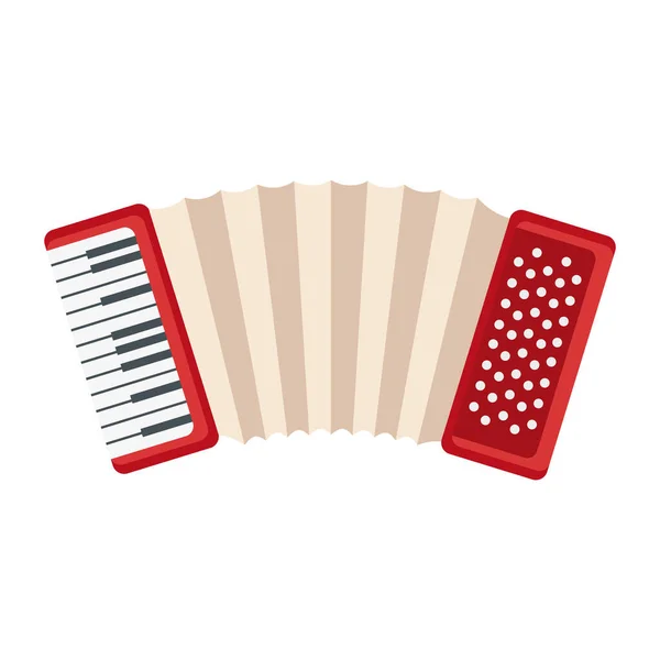 Instrumento musical de acordeón — Vector de stock