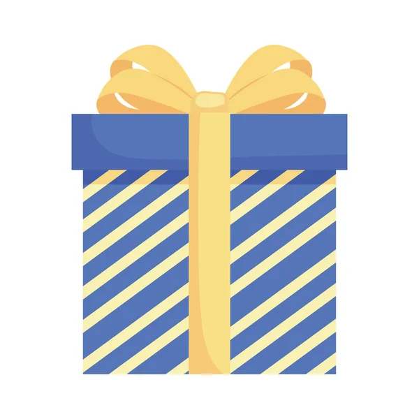 줄무늬 선물 상자 선물 선물 — 스톡 벡터
