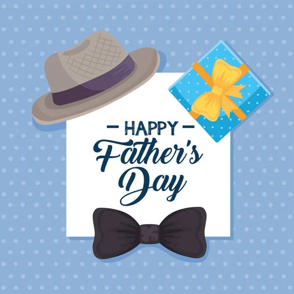 Fathers day lettering postcard — Stock Vector